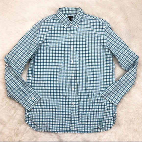 J. Crew Other - J.Crew Blue White Plaid Button Down Shirt